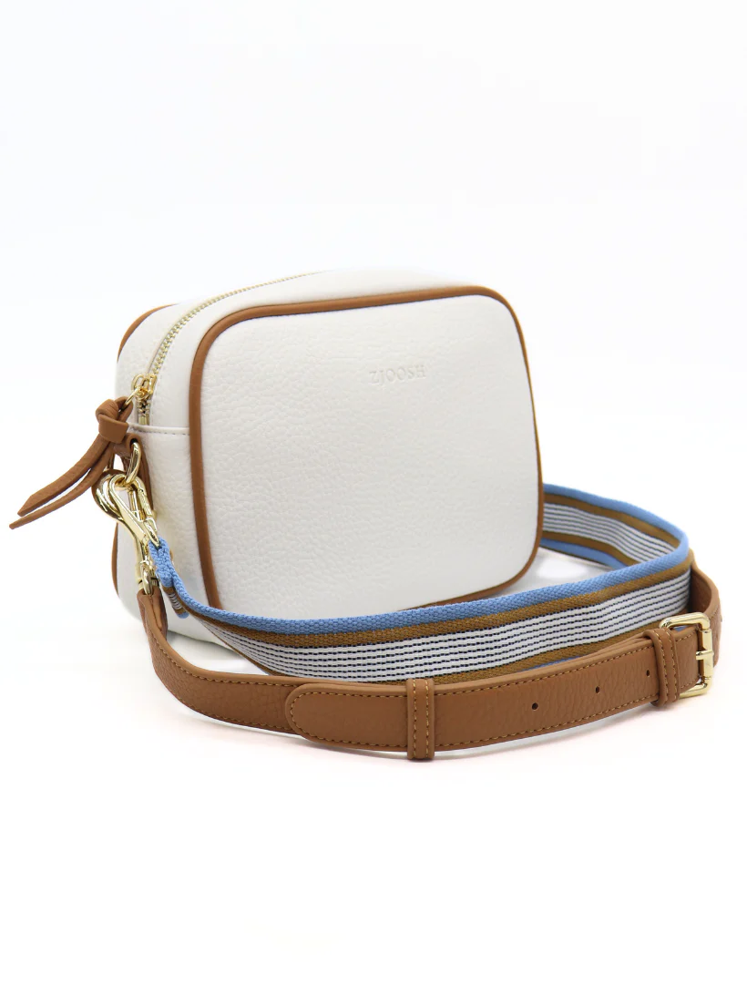 Ruby Sports Cross Body Bag Dual Tone - White Tan
