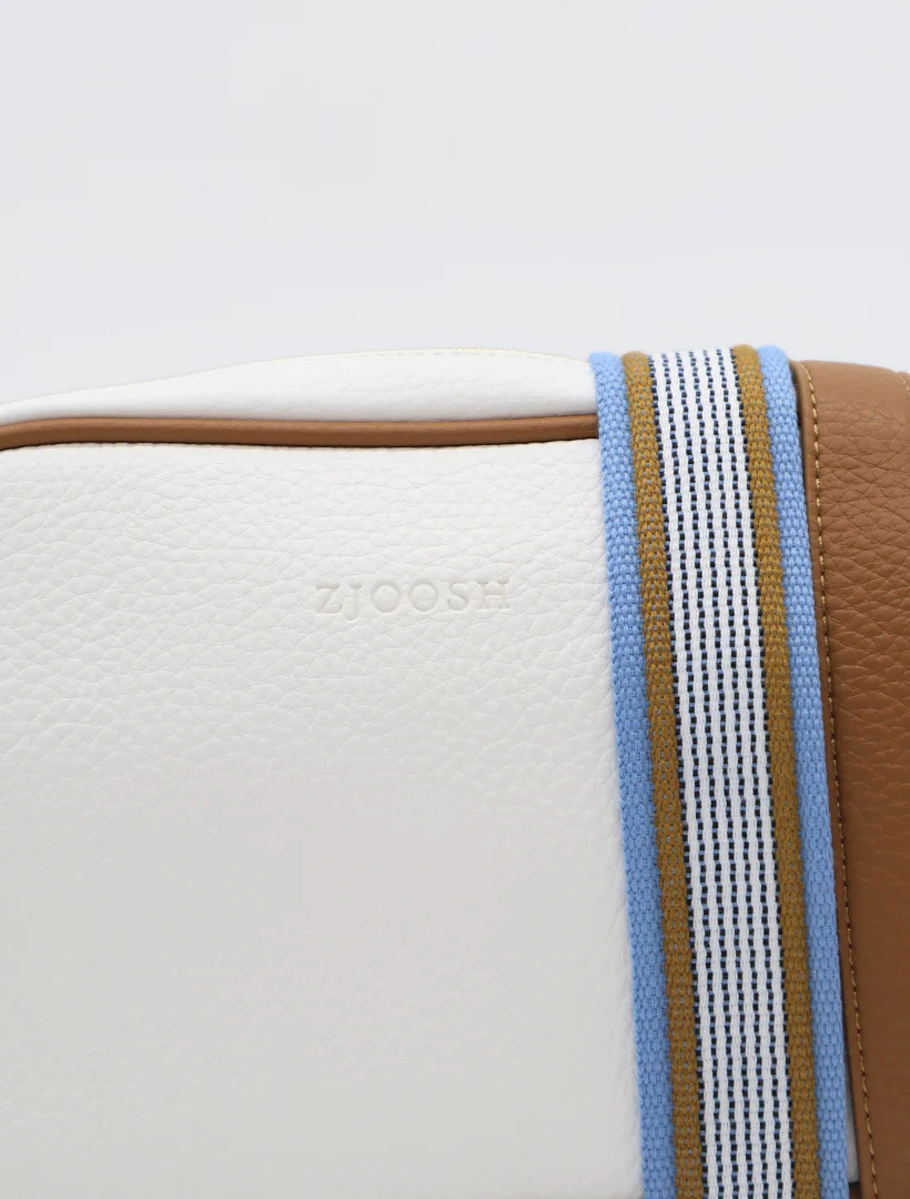 Ruby Sports Cross Body Bag Dual Tone - White Tan