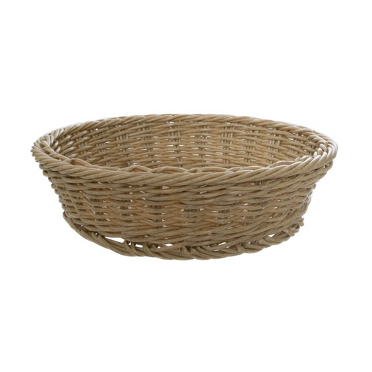 Oliver Wicker Hamper Basket Round - Natural