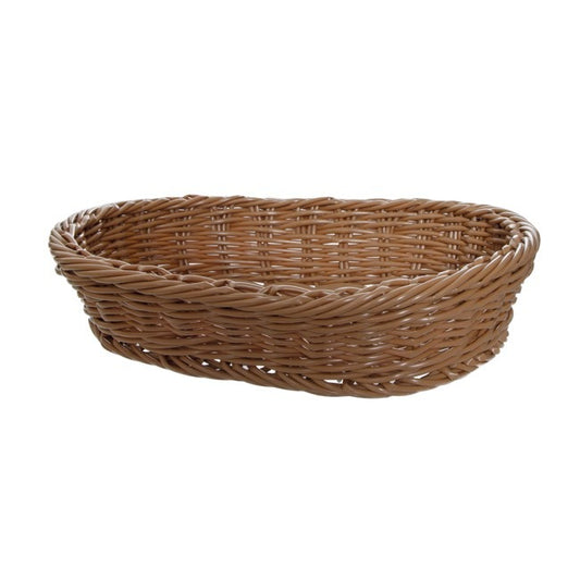 Oliver Wicker Hamper Basket Oval - Brown