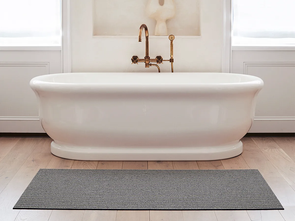 Breton Stripe Doormat - Gravel