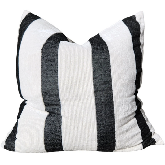Palma Corduroy Cushion - Off White/Black
