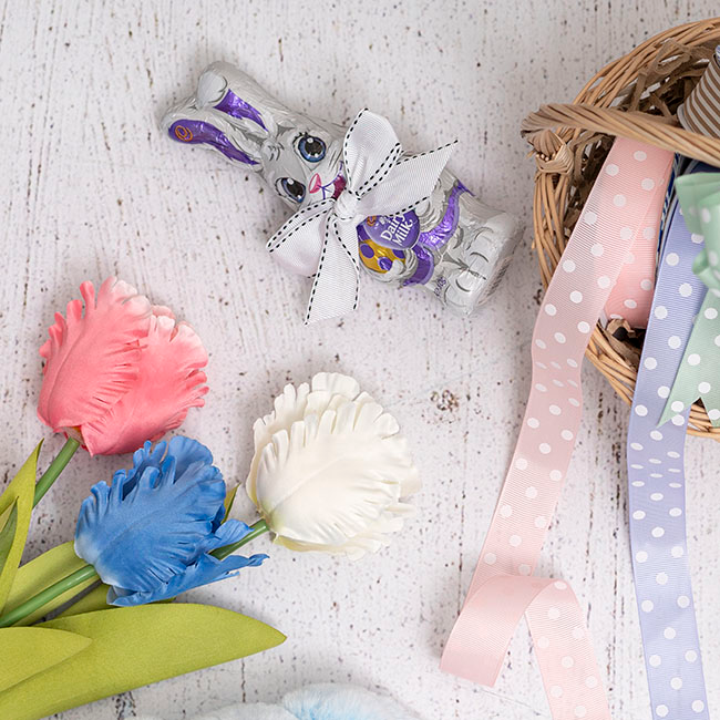 Grosgrain Saddle Stitch Ribbon - White