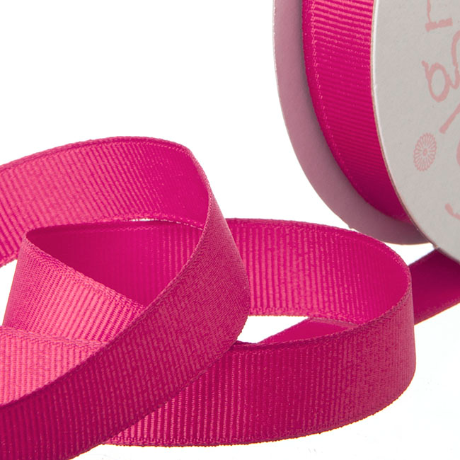 Grosgrain Plain Ribbon - Hot Pink