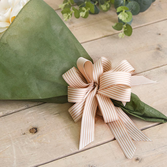 Grosgrain Fine Stripes Ribbon - Natural