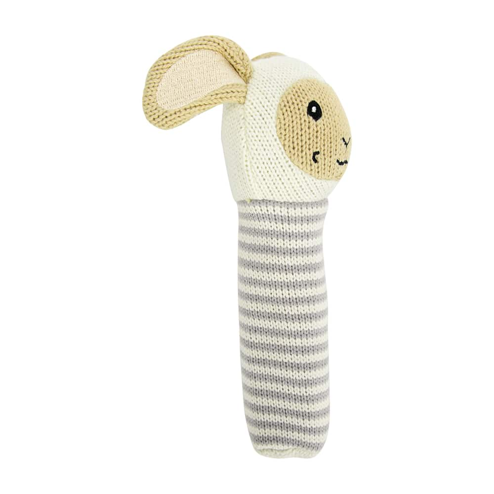 Hand Knit Rattle - Lamb