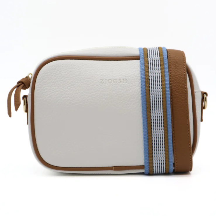 Ruby Sports Cross Body Bag Dual Tone - White Tan