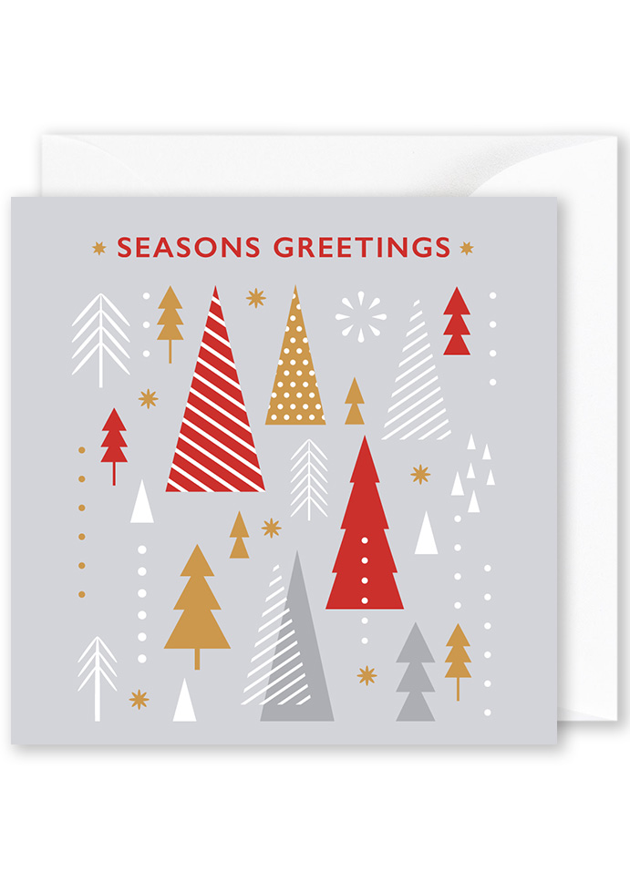 Christmas Card - Red Xmas Tree