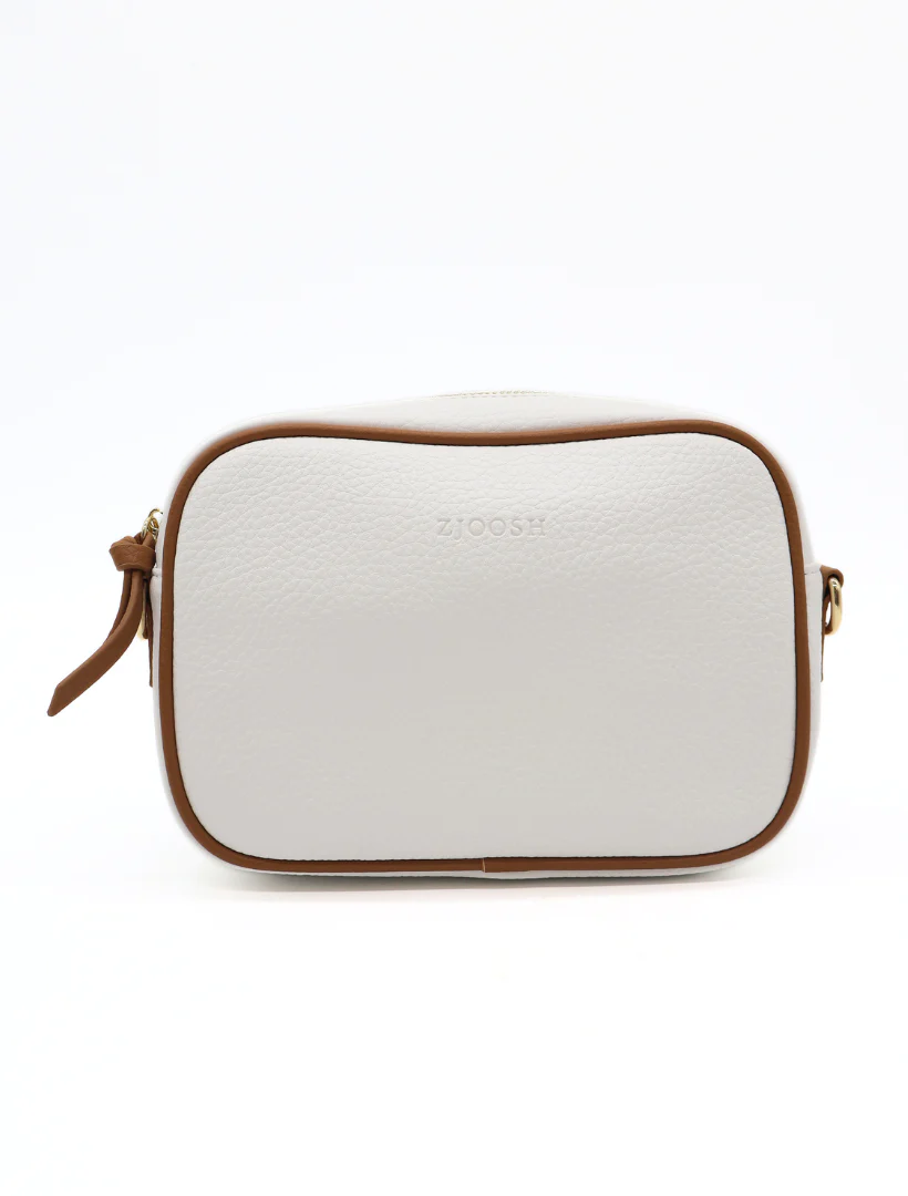 Ruby Sports Cross Body Bag Dual Tone - White Tan