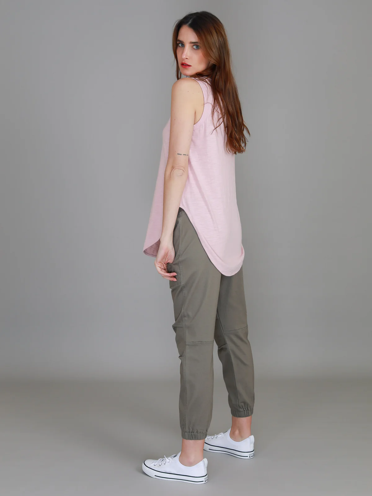 Fifi Tank Top - Blush Marle