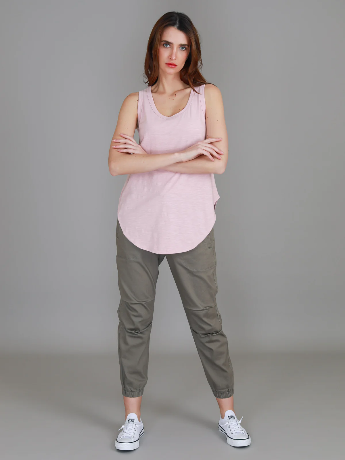 Fifi Tank Top - Blush Marle