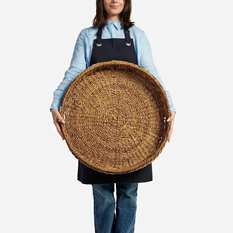 Bellagio Round Seagrass and Hyacinth Woven Tray