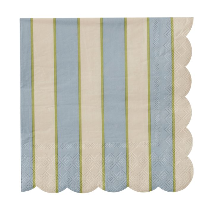 Carnival Napkin Set (20 Pack) - Blue/Ivory