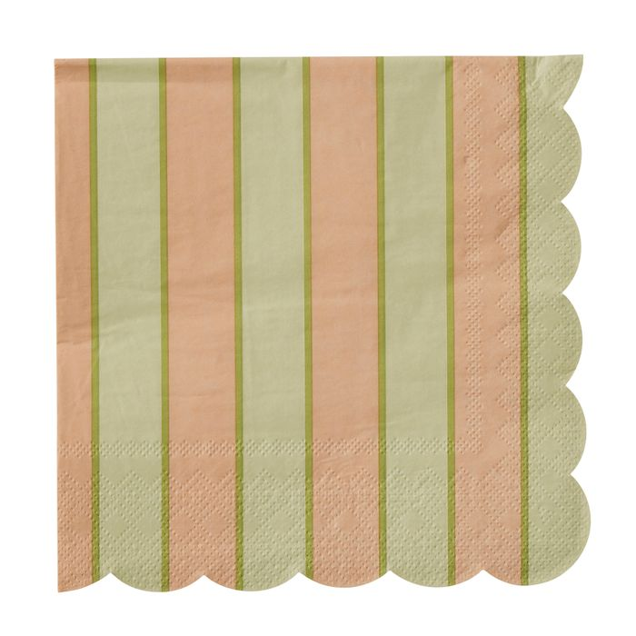 Carnival Napkin Set (20 Pack) - Peach/Green