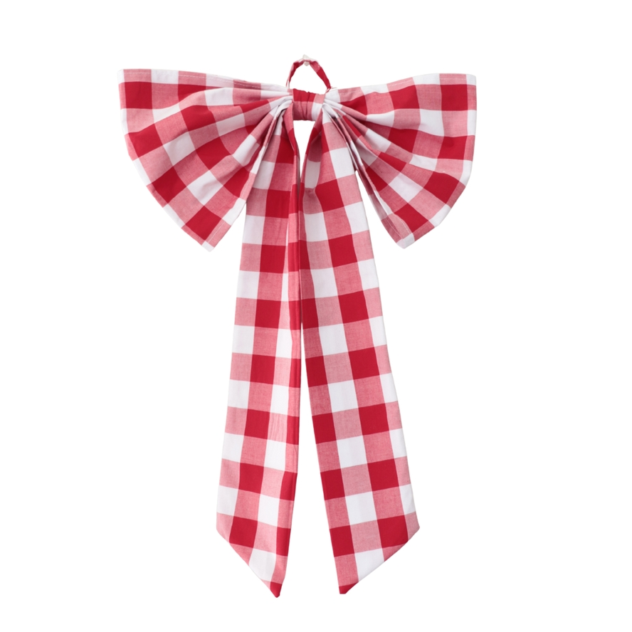 Christmas Bow - Red Check
