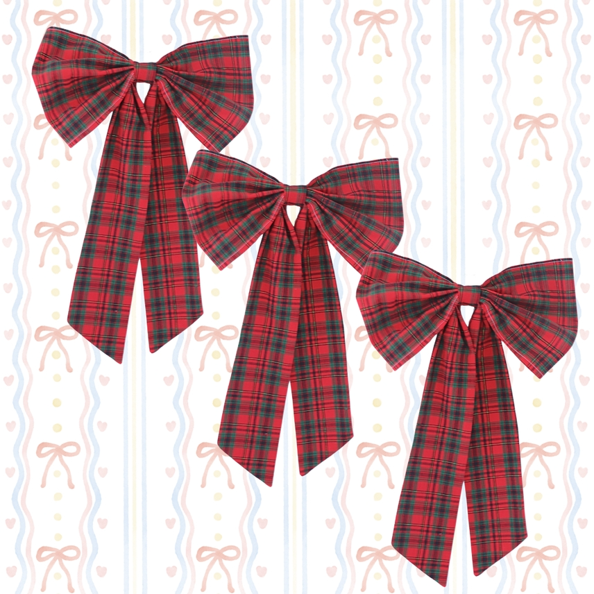 Christmas Bow - Red Plaid