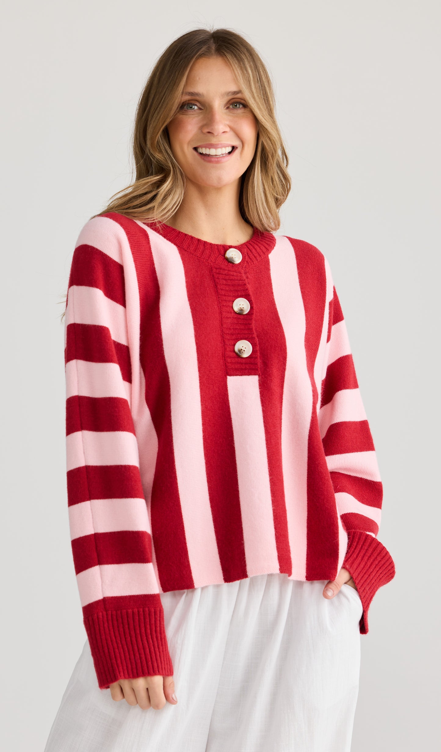 Crew Knit - Red Stripe