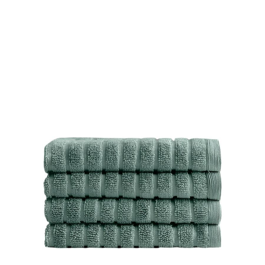 Alessia Cotton Bamboo Rib Face Towel - Menthol
