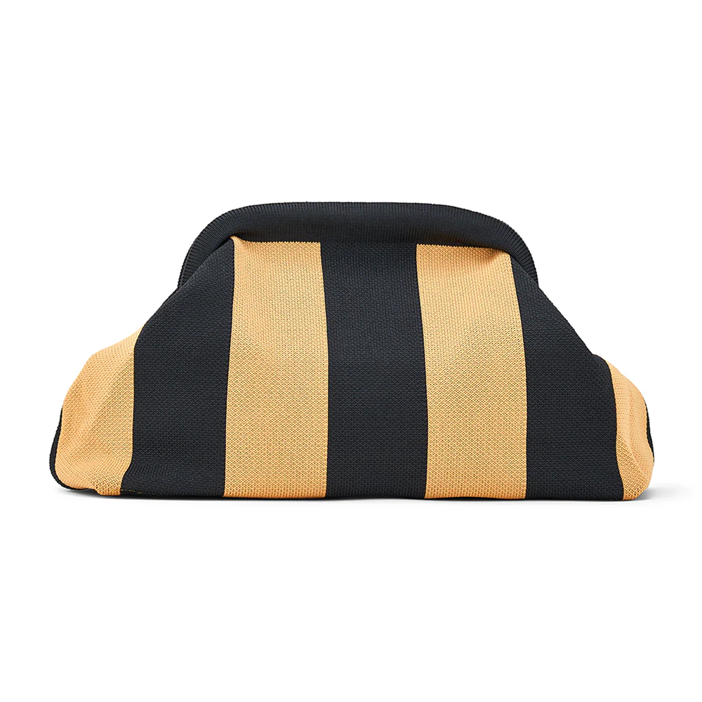 Dumpling Clutch - Black/Toffee