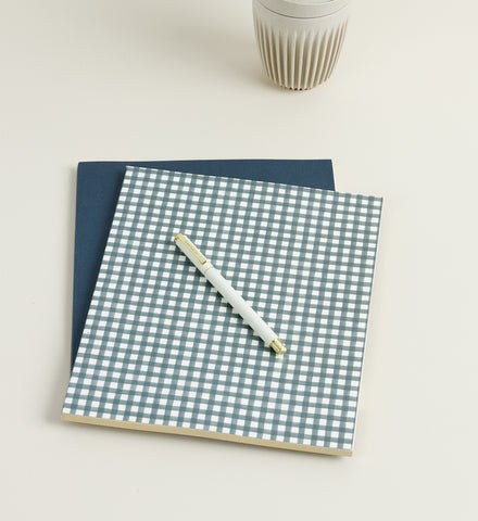Grande Notebook - Navy Gingham