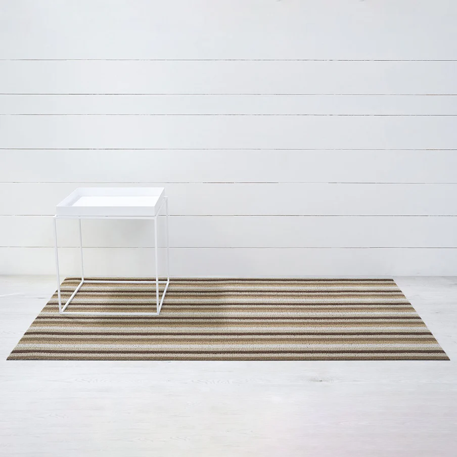 Even Stripe Utility Mat - Mocha
