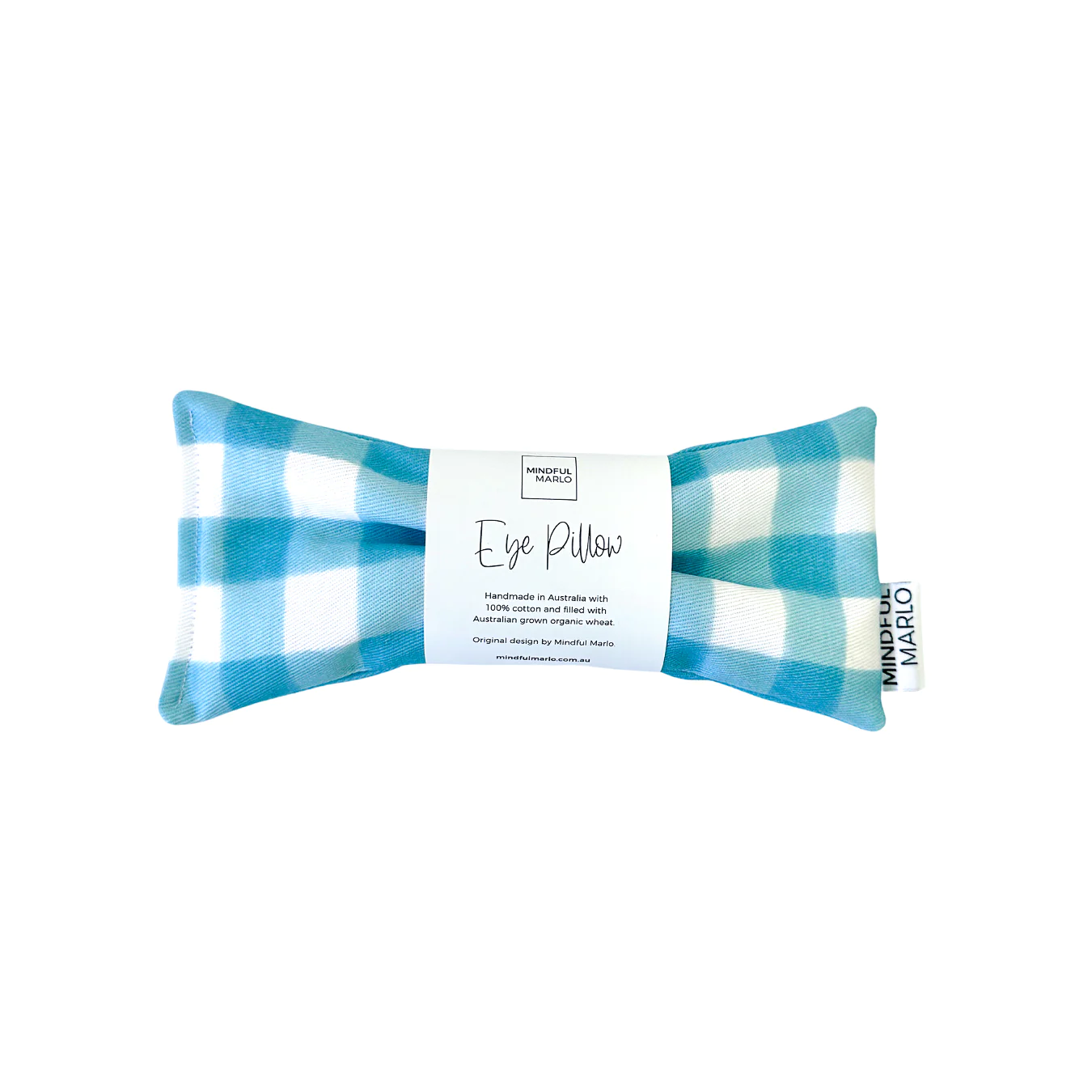 Gingham Eye Pillow - Ocean