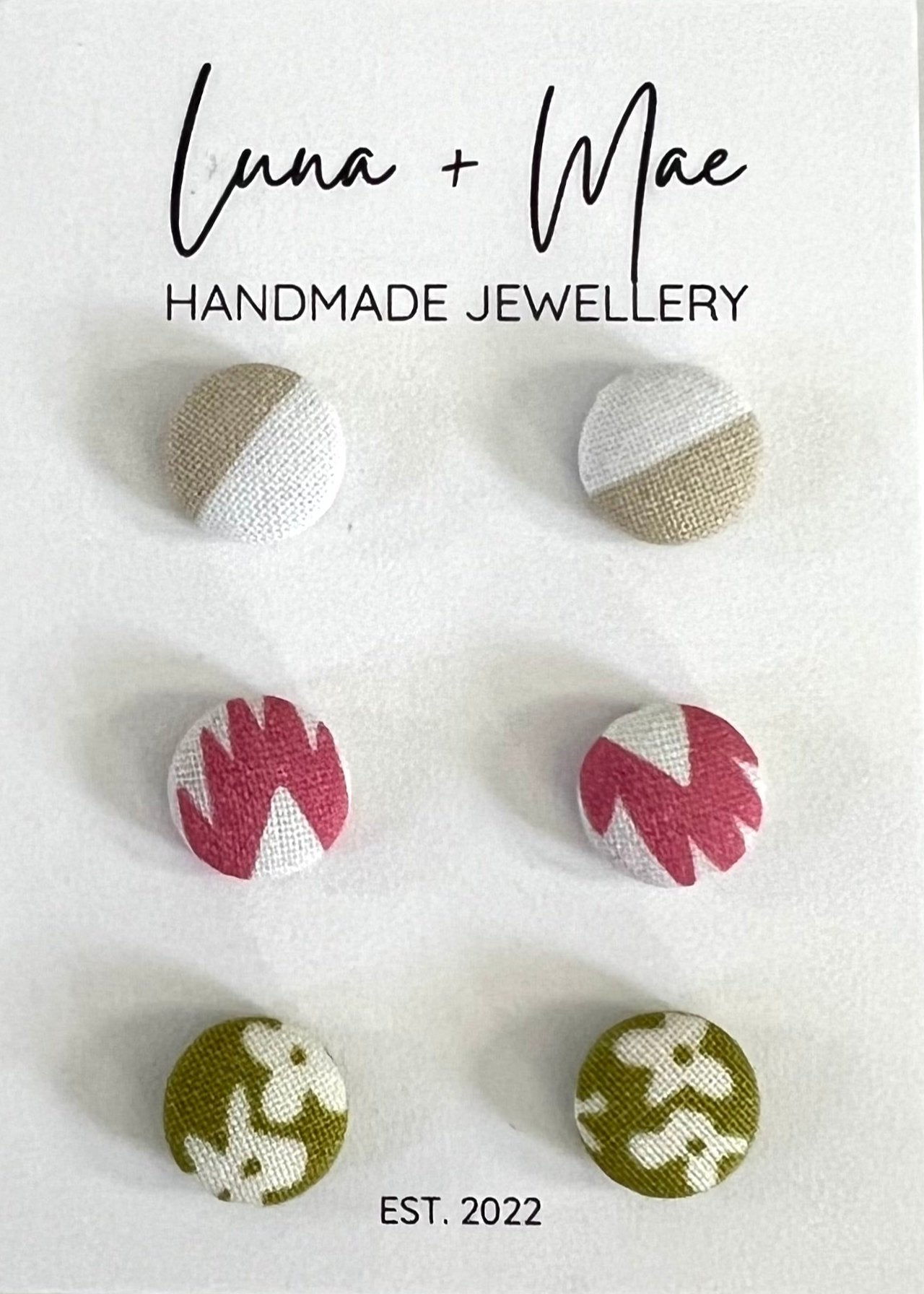 Fabric Stud Triple Pack - #1