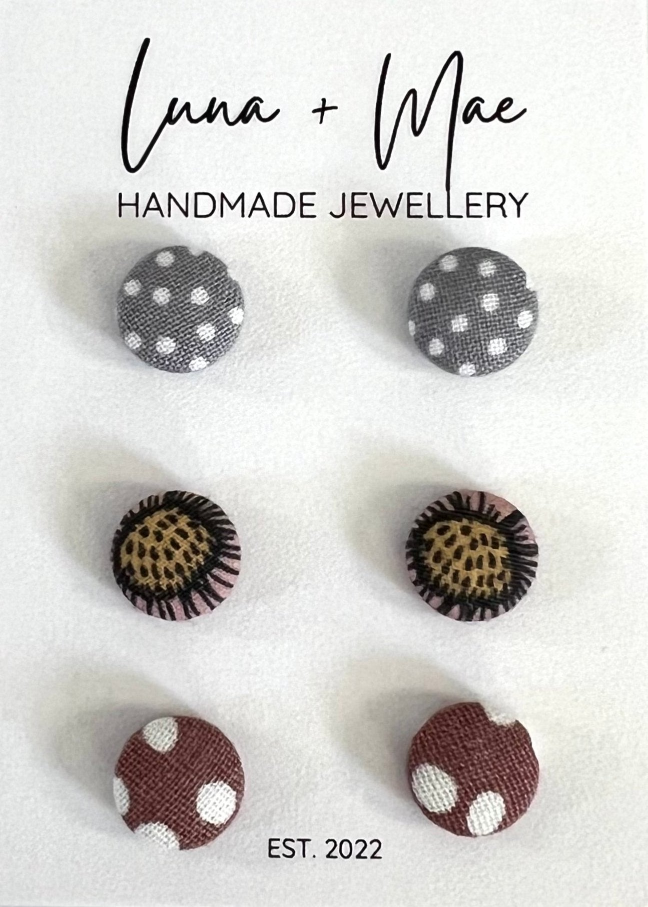 Fabric Stud Triple Pack - #5