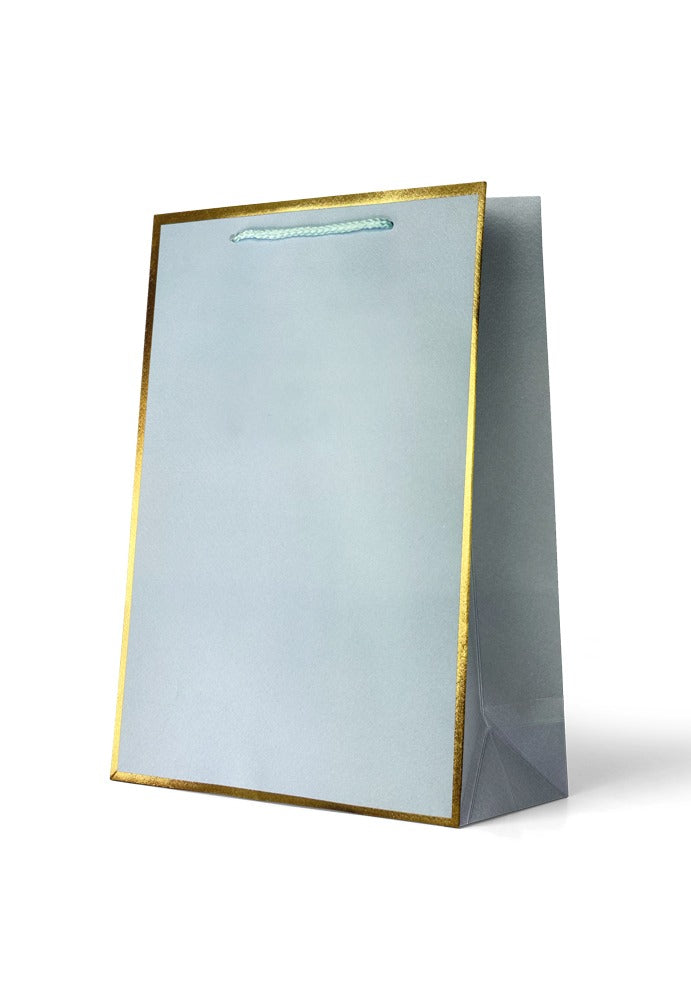 Gift Bag Large - Foiled Gold Border on Blue