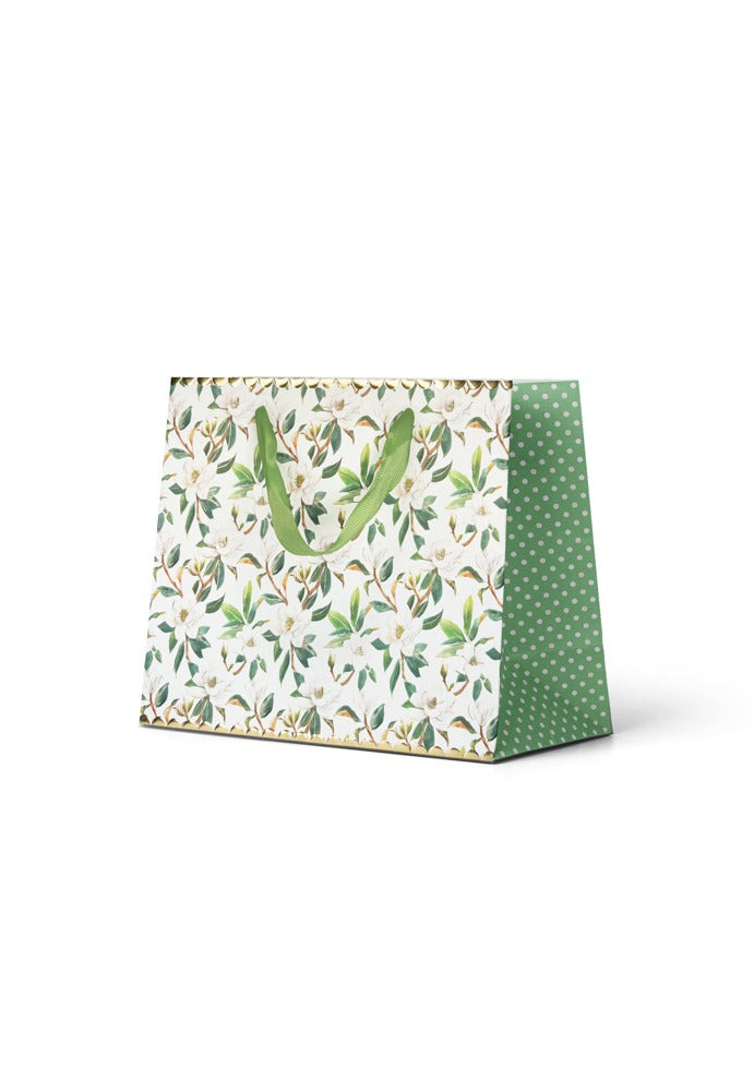 Gift Bag Medium - Embossed & Foiled Magnolia Pattern