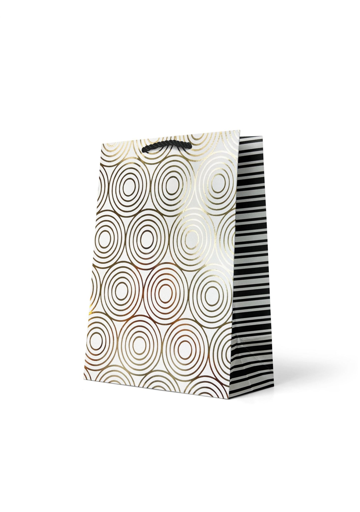 Gift Bag Medium - Gold Foiled Circular Pattern