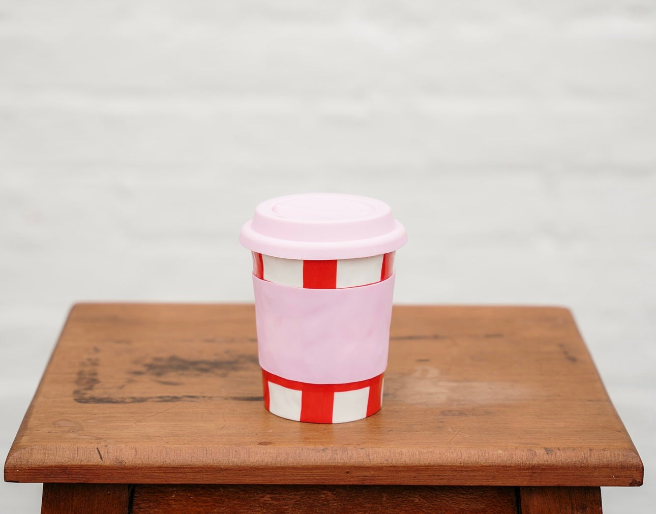 Travel Mug - Red Gingham