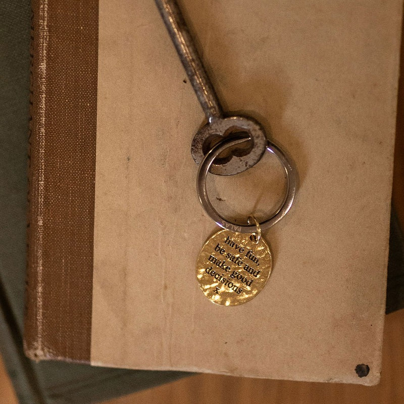 Good Decisions Charm Keyring