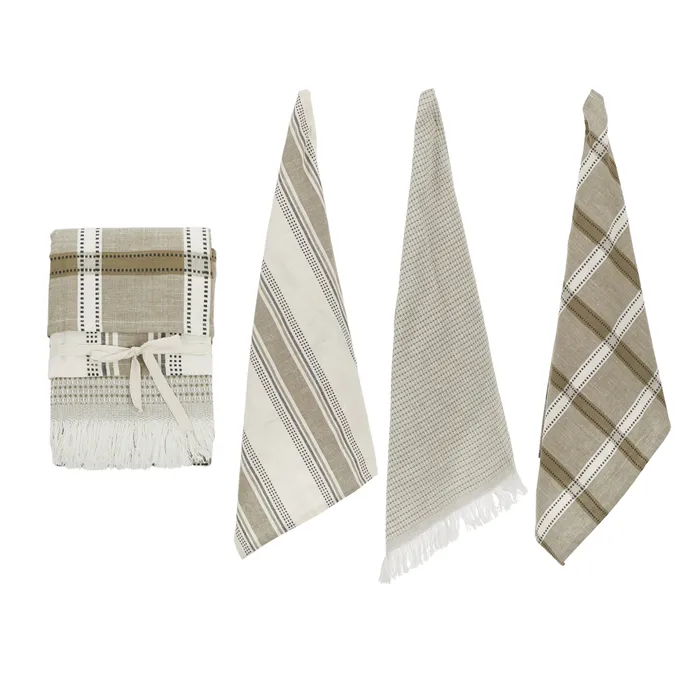 Maye Tea Towel Set - Olive