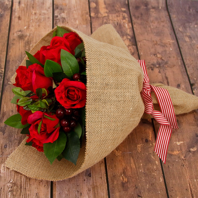 Grosgrain Fine Stripes Ribbon - Red