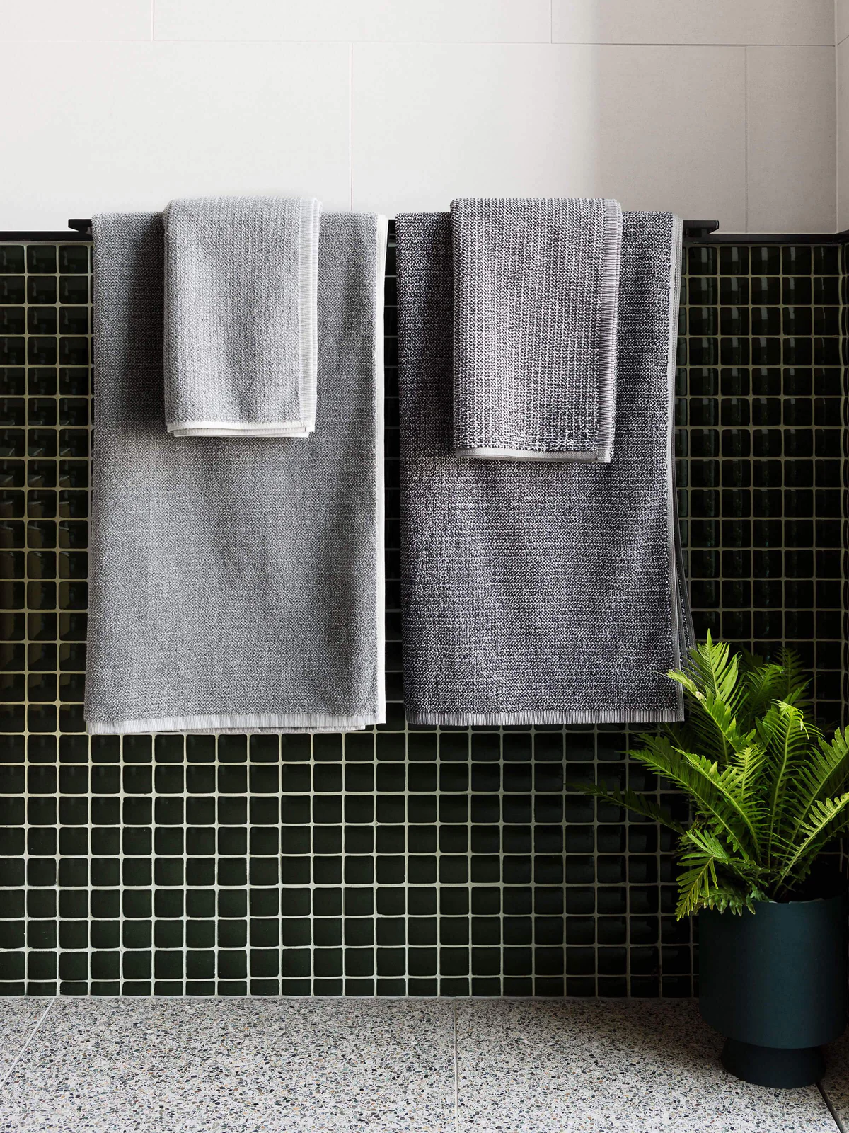 Tweed Grey Bath Towel