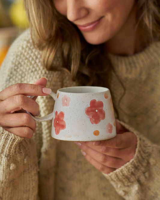 Large Handled Mug - Barbara Flower Garden