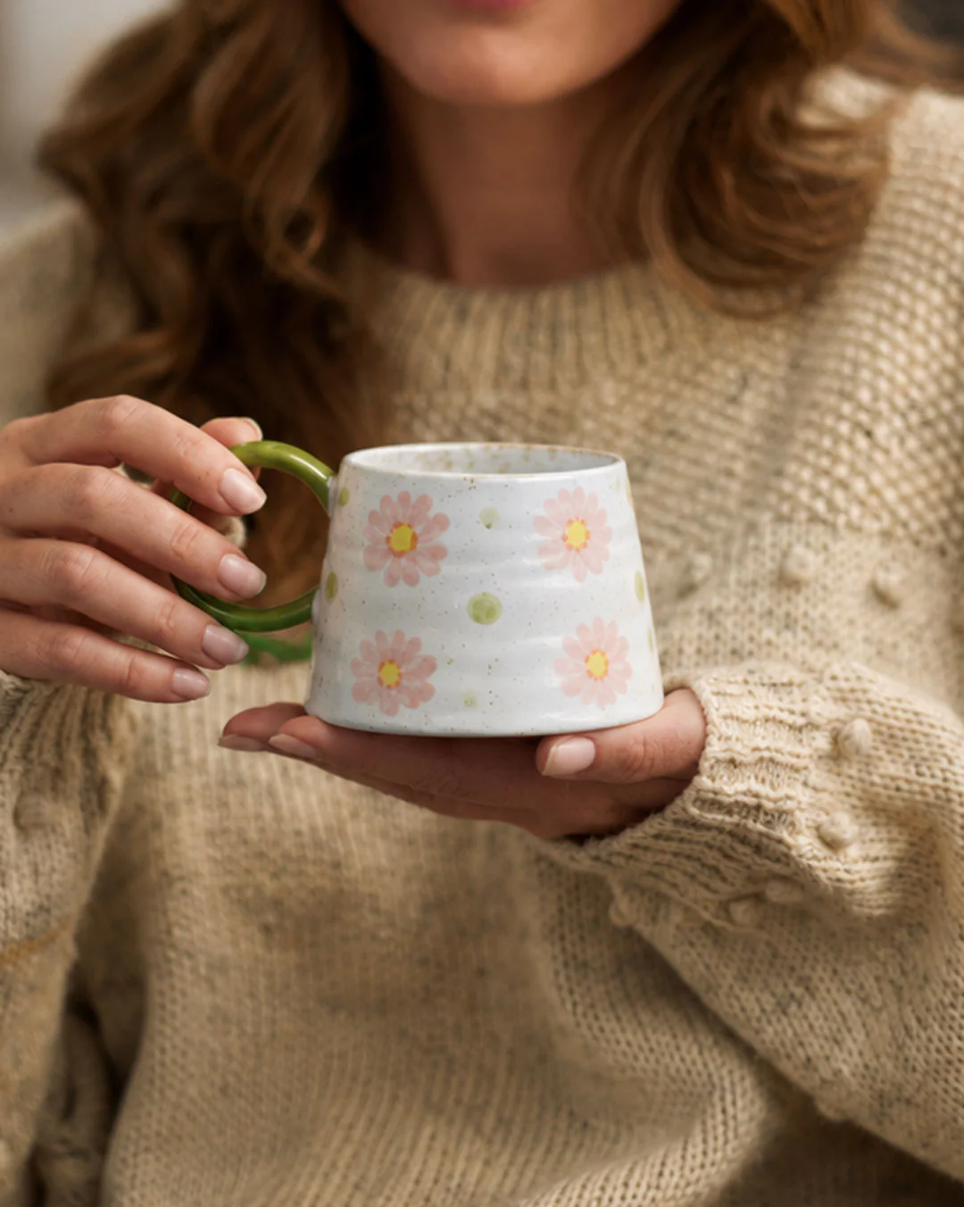 Large Handled Mug - Quinn Flower Garden