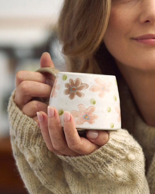 Large Handled Mug - Stevie Flower Garden