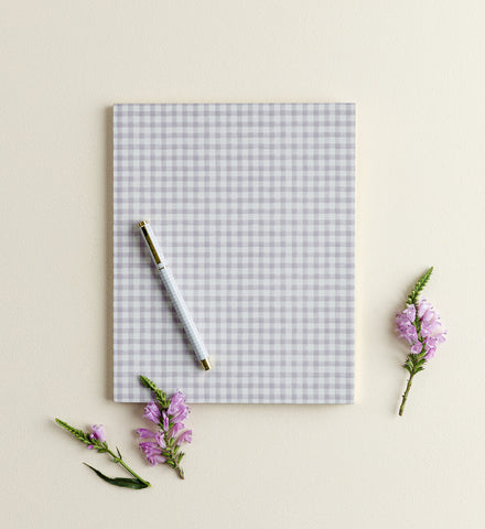 Grande Notebook - Lilac Gingham