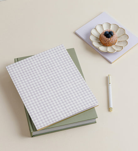 Grande Notebook - Lilac Gingham
