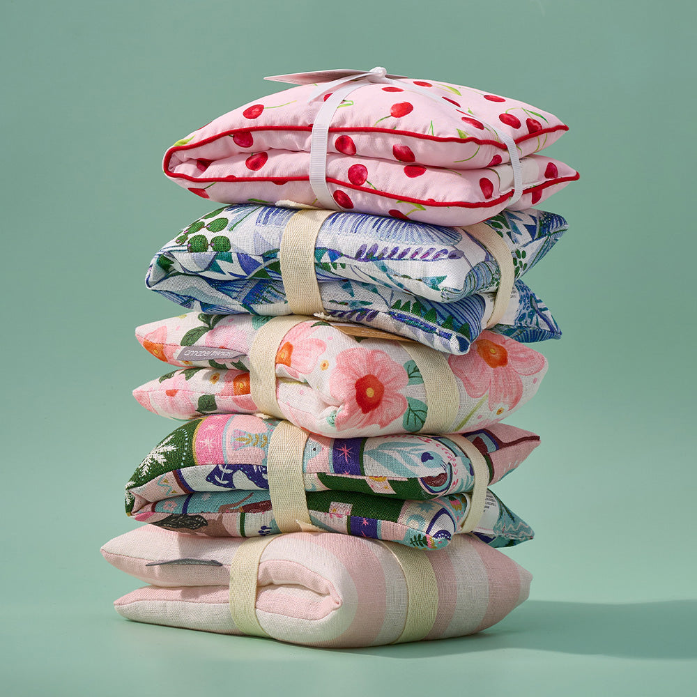 Linen Heat Pillow - Pink Stripe