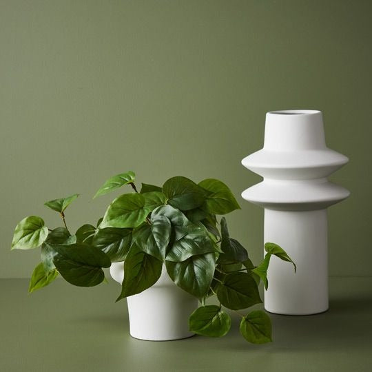 Tall Lucena Vase - White
