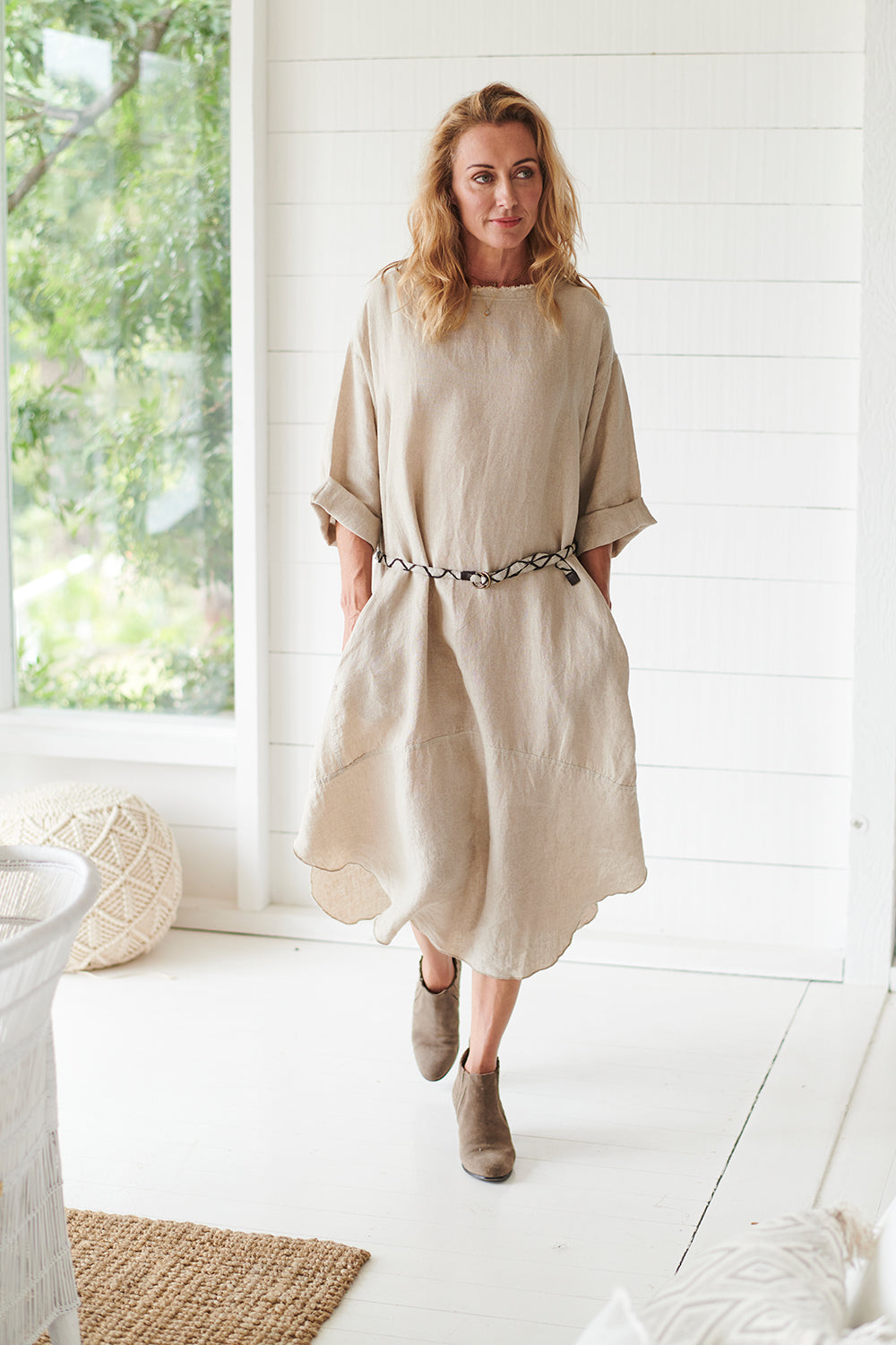 Malle Linen Dress - Natural
