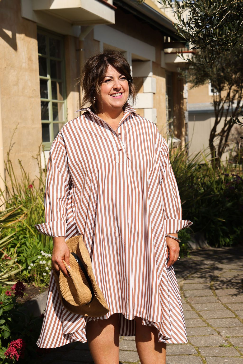 Margot Dress – Chocolate Stripe