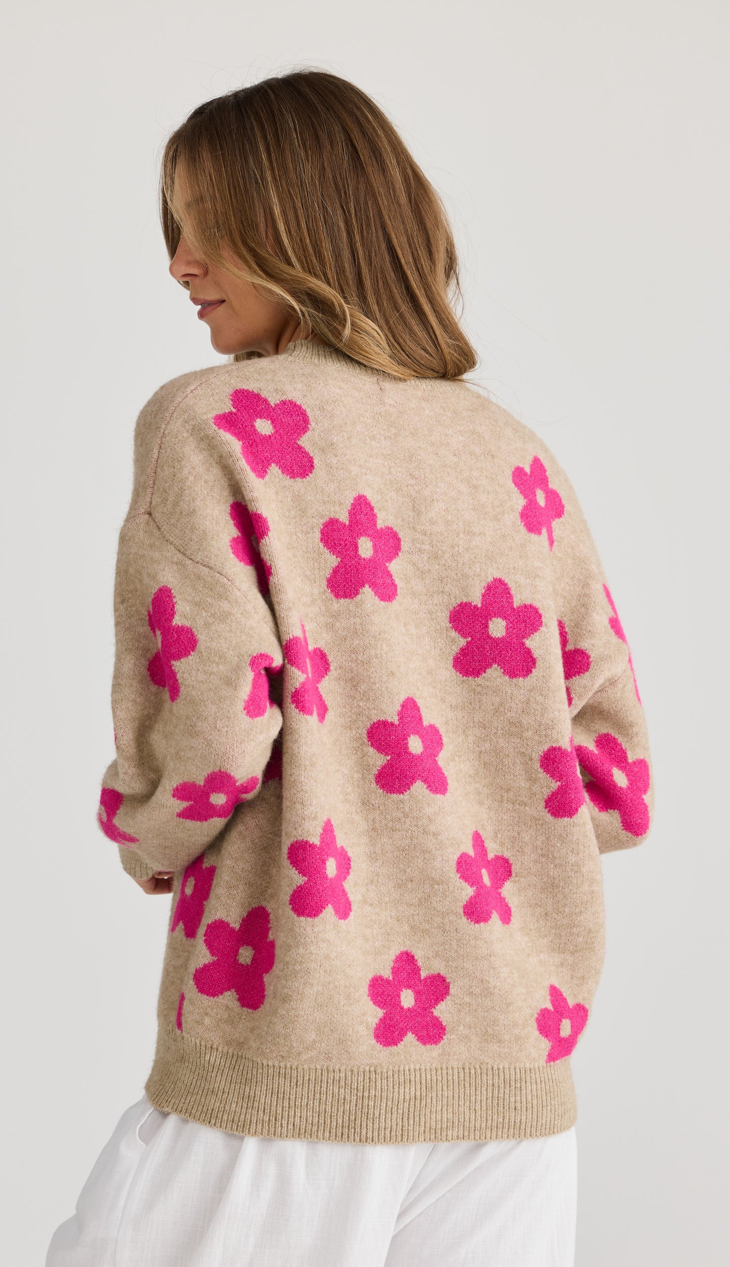 Maui Knit - Hot Pink Floral