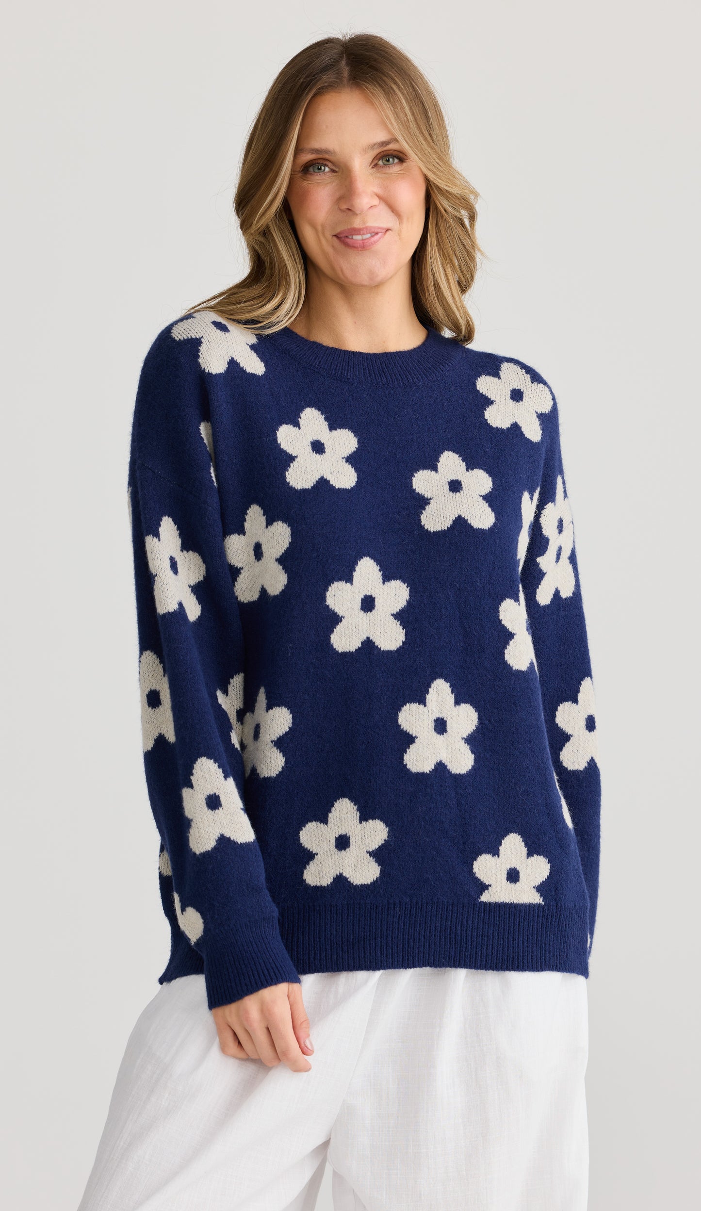 Maui Knit - Navy Floral