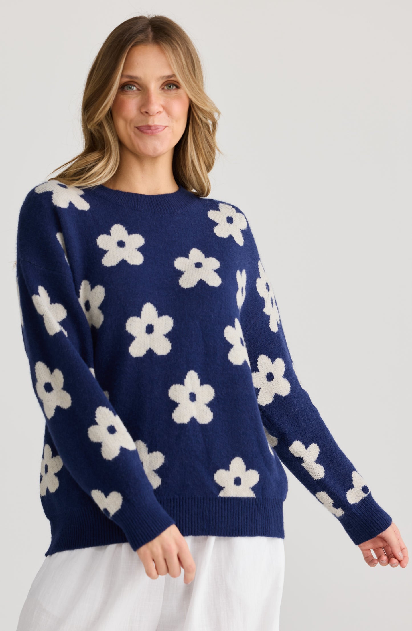 Maui Knit - Navy Floral