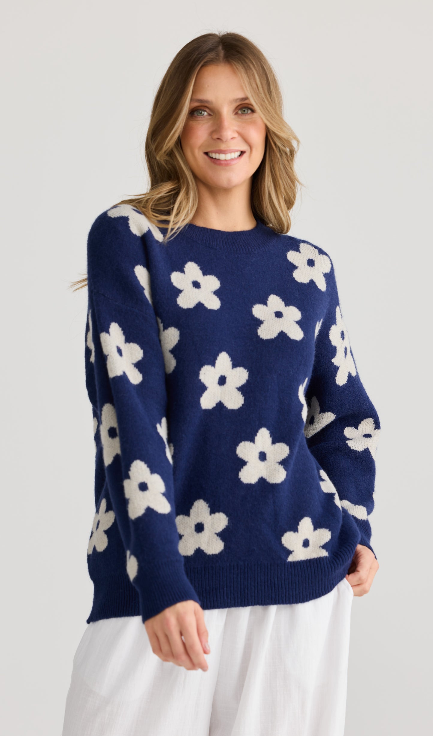 Maui Knit - Navy Floral
