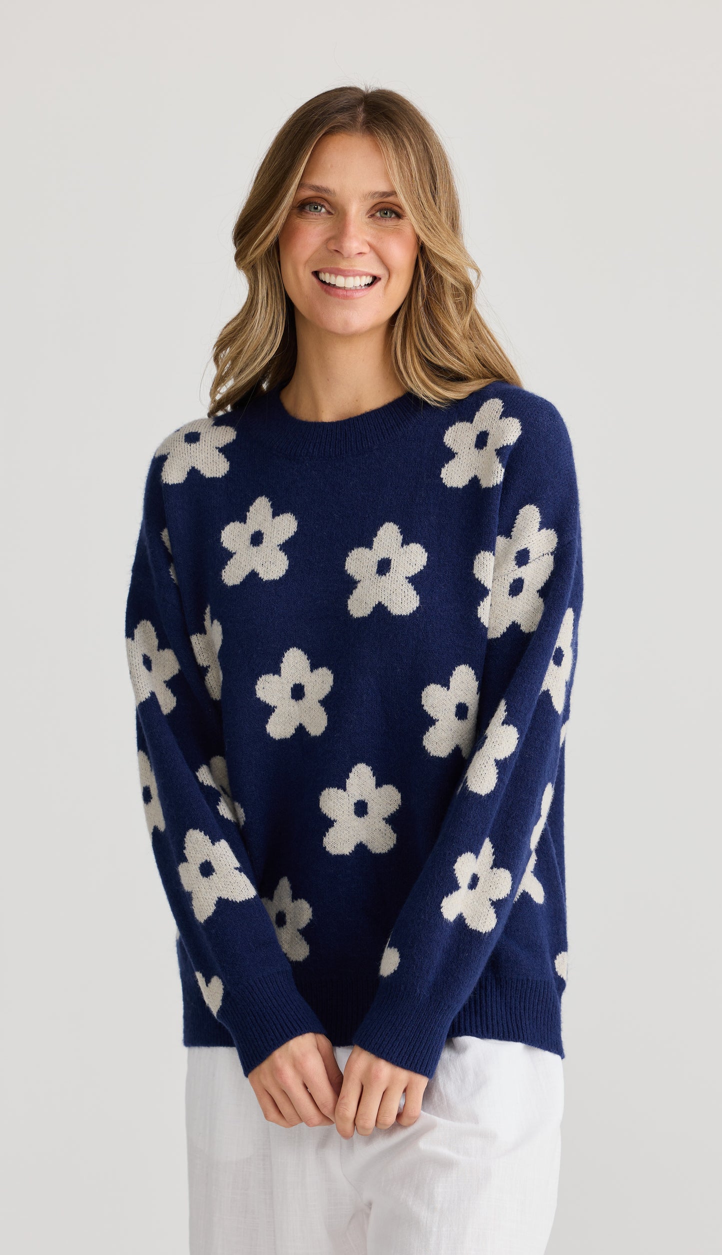 Maui Knit - Navy Floral